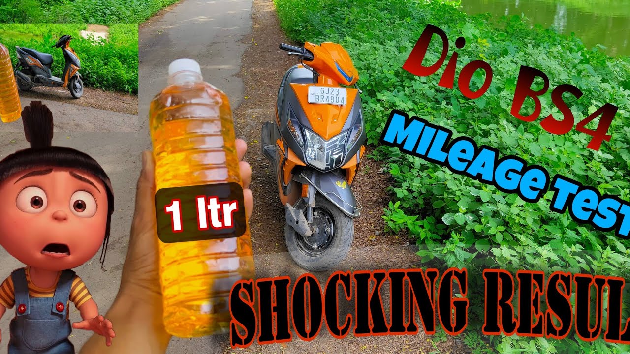 Honda Dio BS4 1 Litre Mileage Test Dio BS4 Mileage