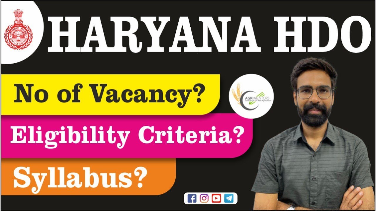 Haryana HDO | No of Vacancy | Eligibility Criteria | Syllabus