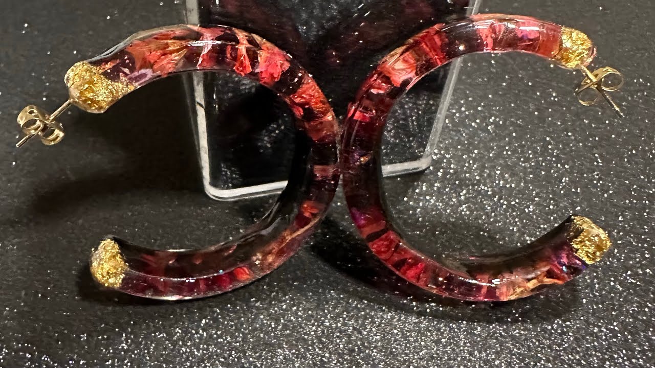 DIY UV Resin Hoop Earrings | UV Resin Jewelry | Resin Art | Resin Crafts | Handmade Crafts