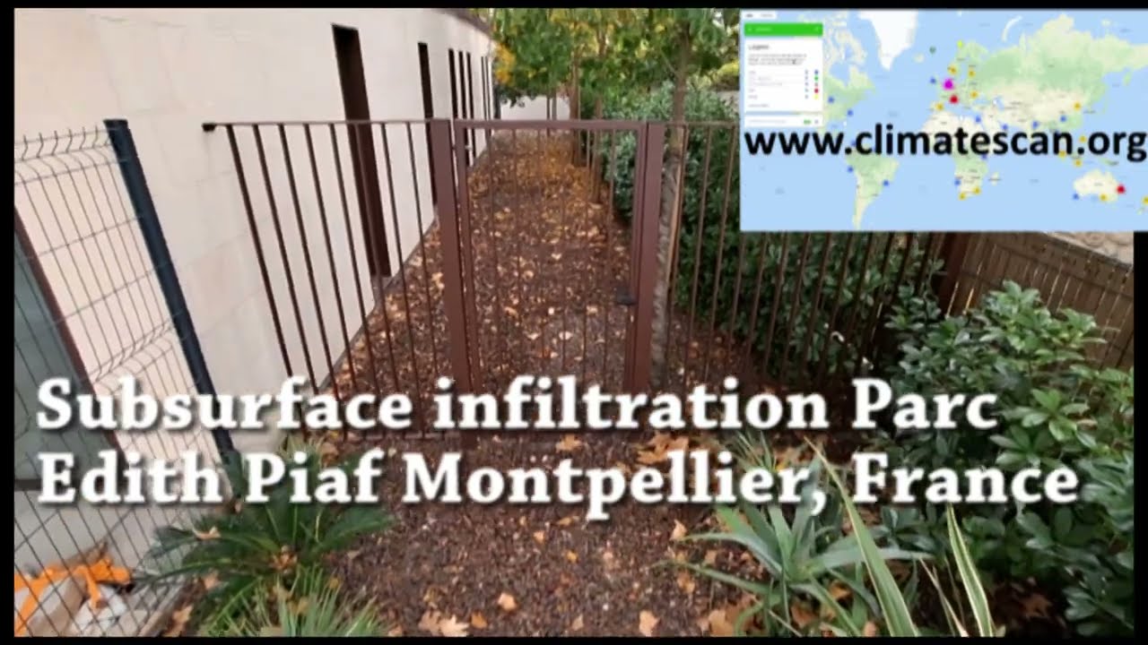 Subsurface infiltration Parc Edith Piaf Montpellier, France