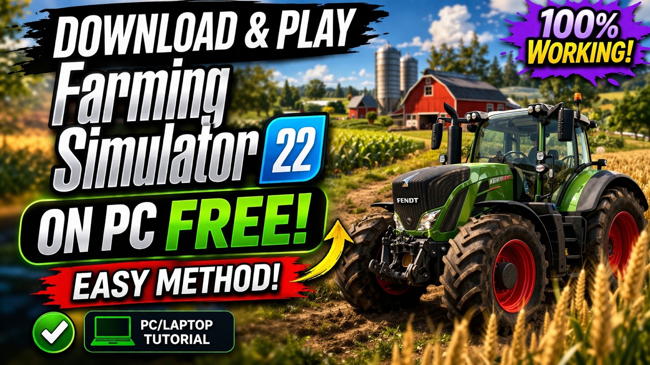 Download and Play Farming Simulator 22 on PC FREE (Easy Method)