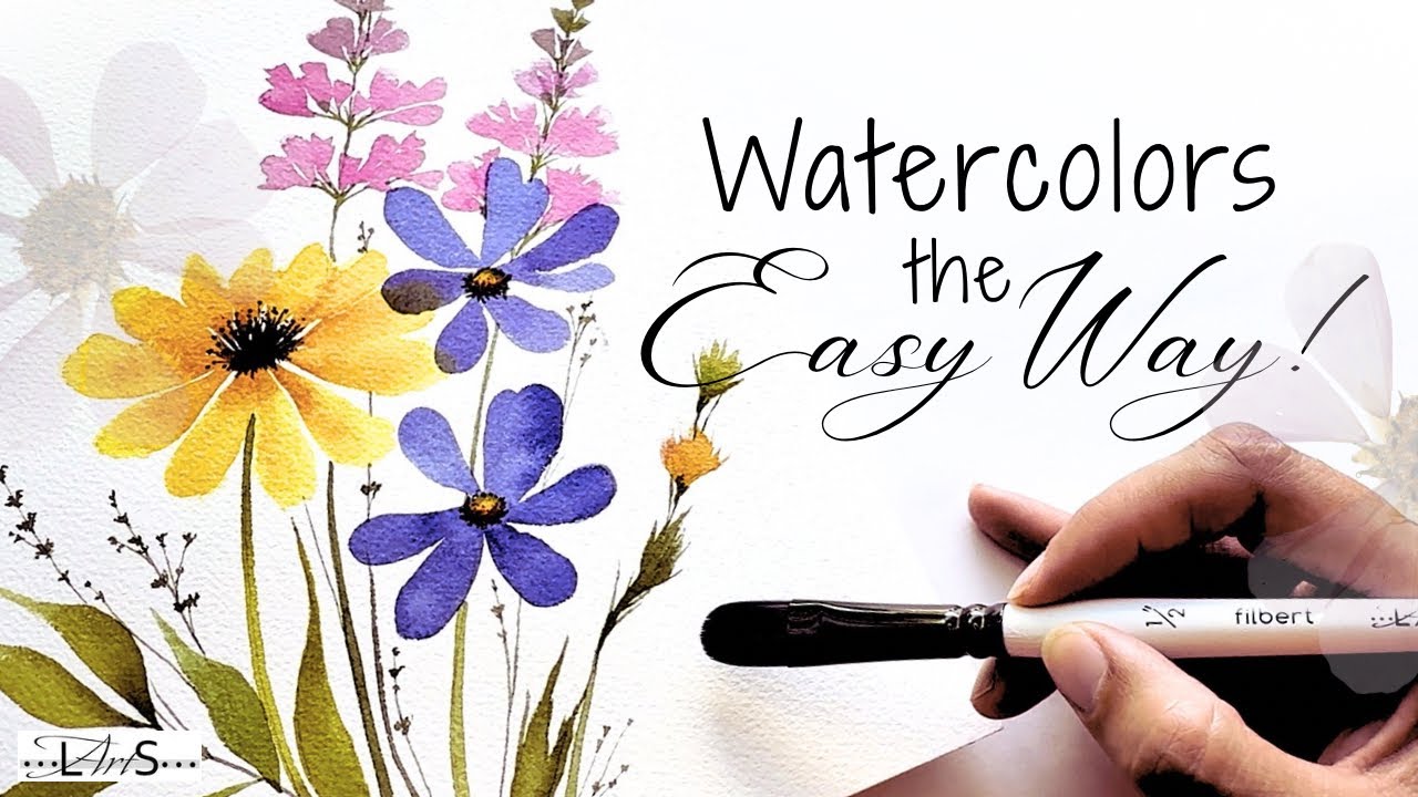 WOW! So Easy it Feels Like Cheating… But Prettier! 😂Watercolor Flowers for Beginners!