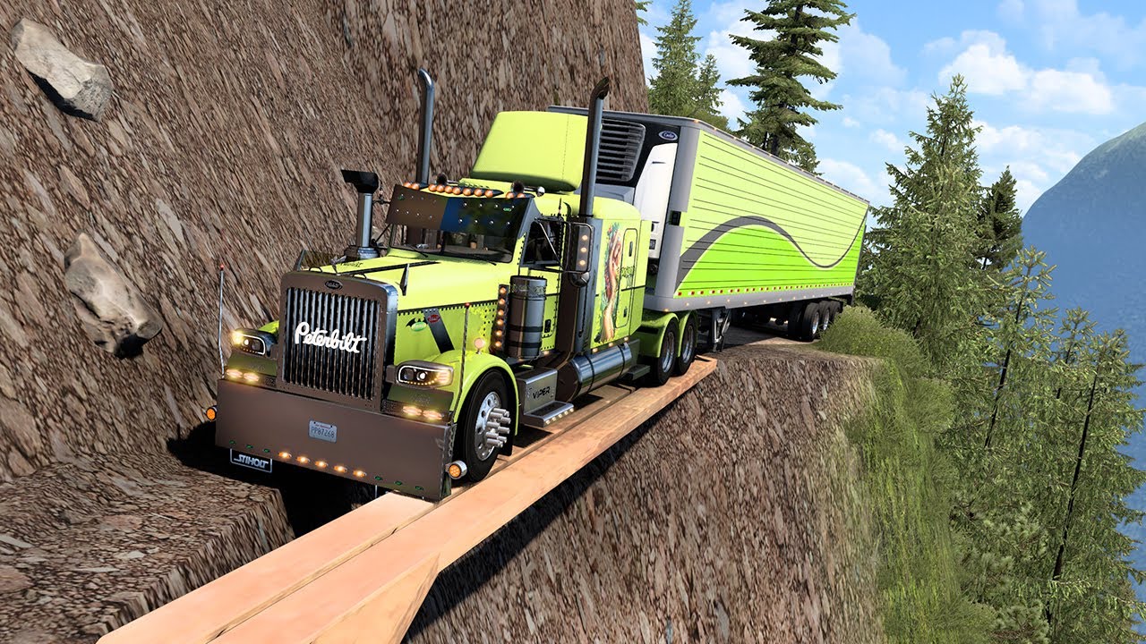 Carreteras INFERNALES Este Puente Esta Roto Peterbilt 389 Custom American Truck Simulator