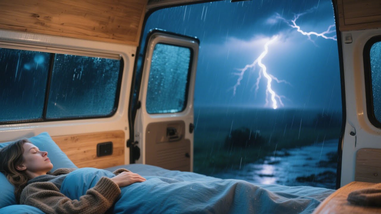 NIGHT ROUTINE ASMR 🌙 THUNDERSTORM & RAIN SOUNDS FOR SLEEPING 🌧️💤