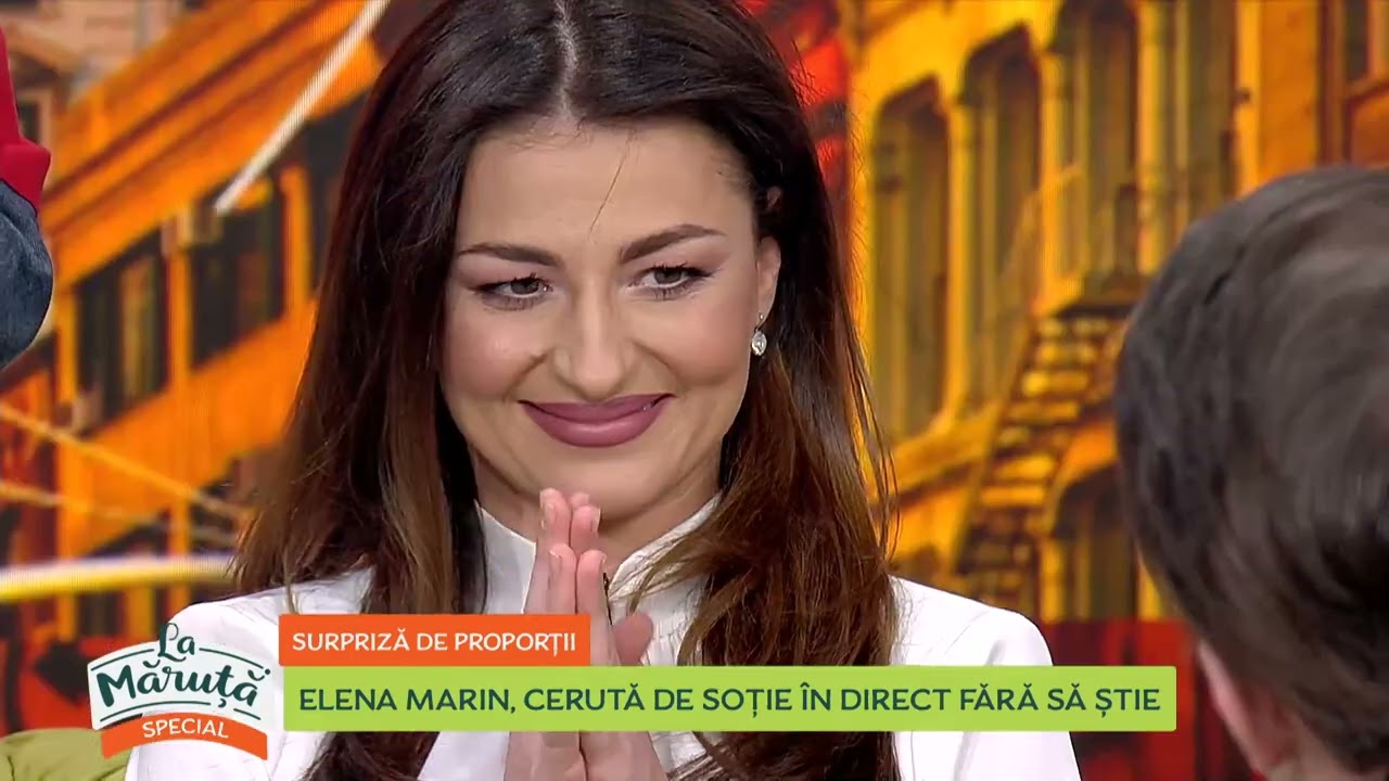 Elena Marin, cerută de soție în direct fără să știe