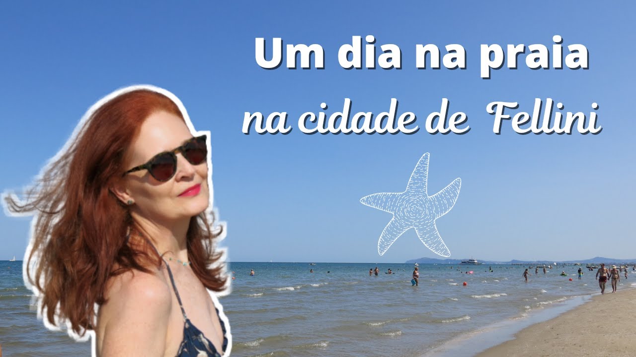 Um dia na praia na cidade de Fellini - Rimini