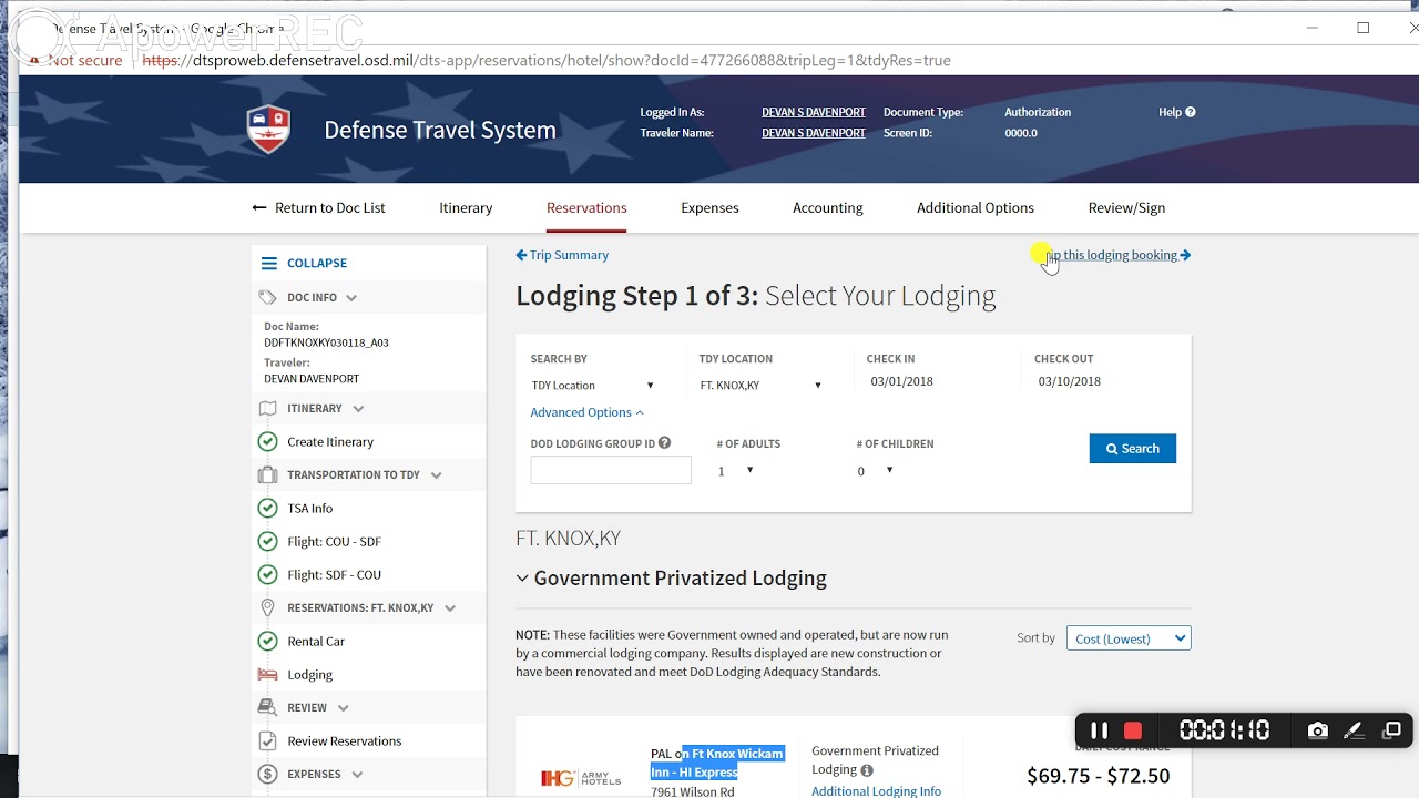 DTS Authorization Part 5 | Lodging