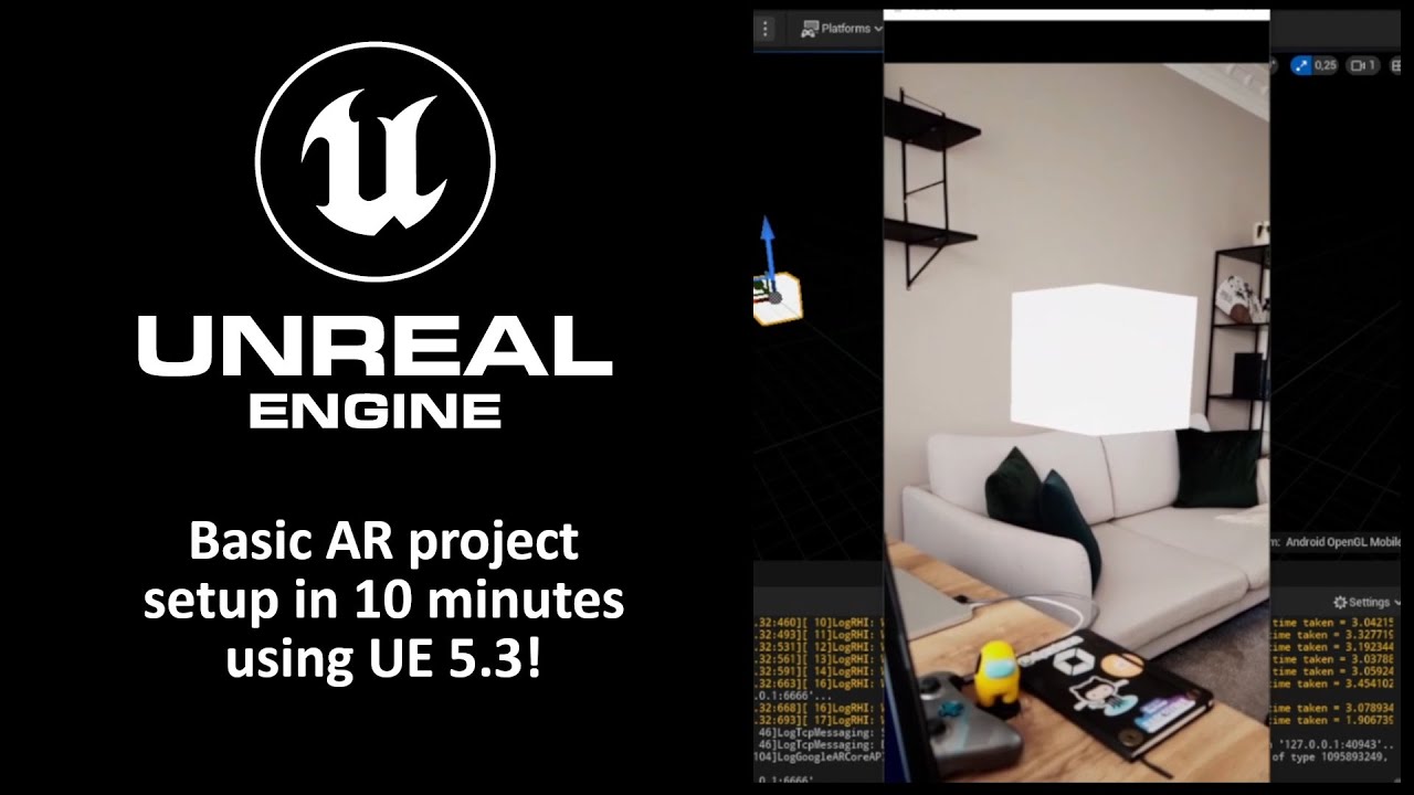 Дополненная реальность с нуля за 10 минут с использованием Unreal Engine 5.3!