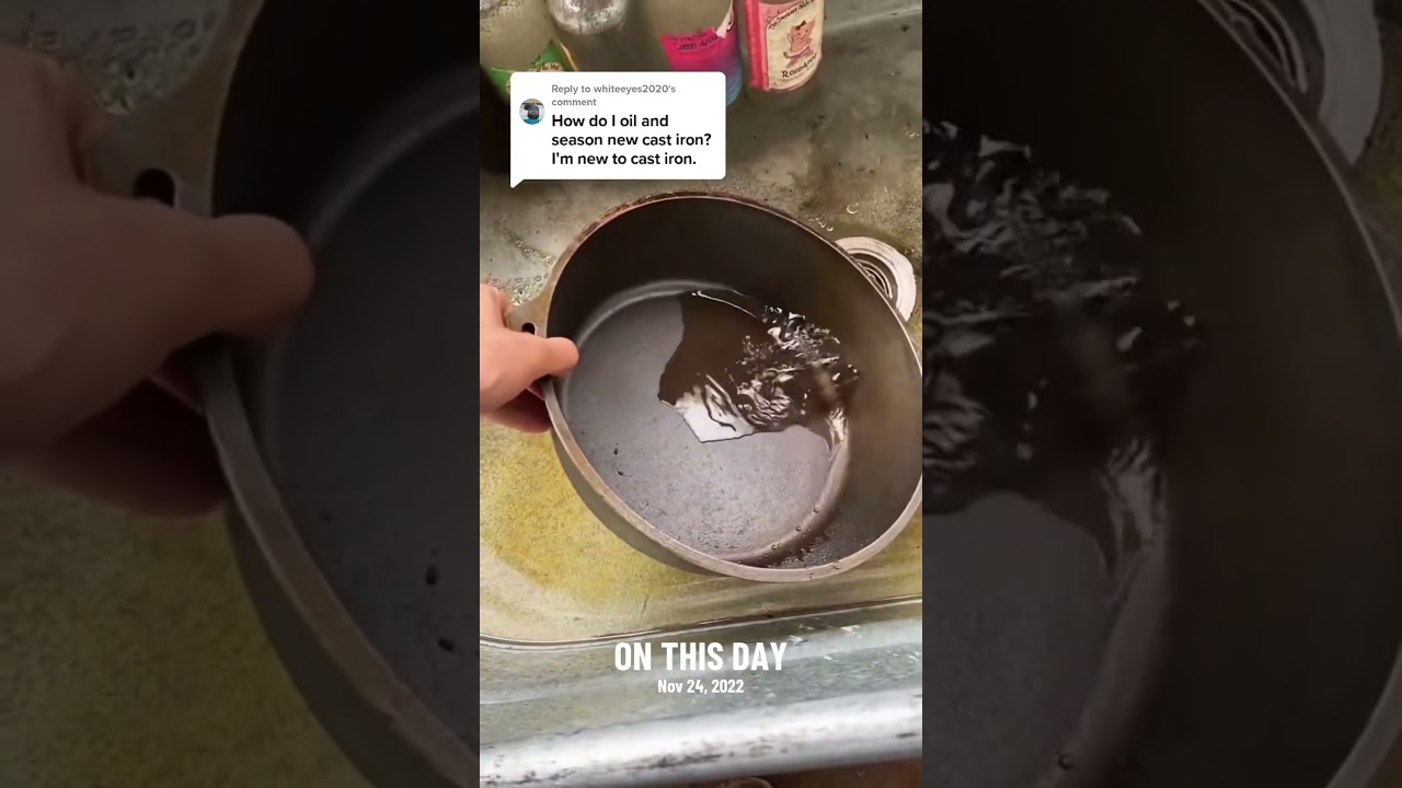 Seasoning and testing the seasoning of cast iron