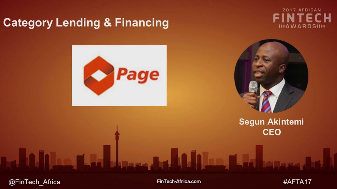 2017 African FinTech Awards: Segun Akintemi (CEO, Page MFB Limited)