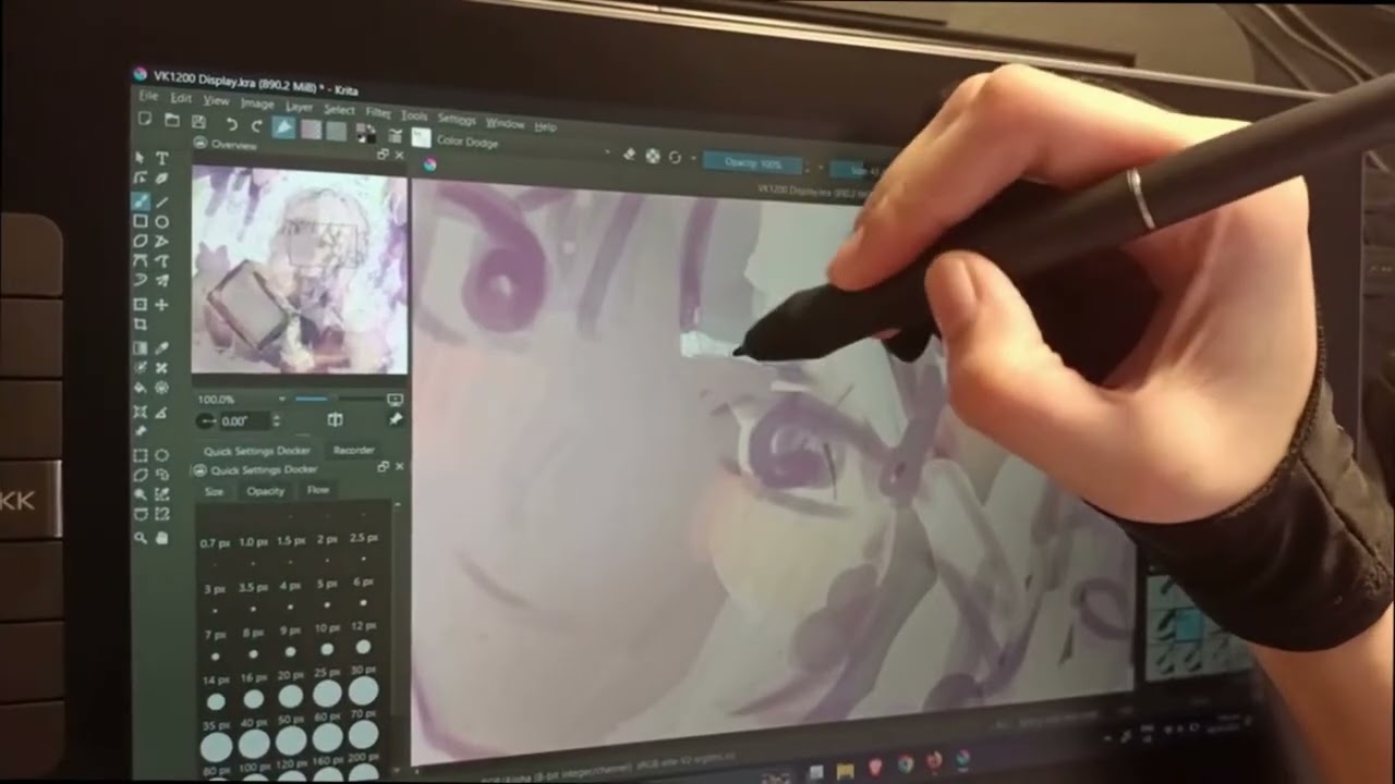 🎨 Pixelfab Art Reviews the VEIKK VK1200 V3 + Krita Speedpaint!