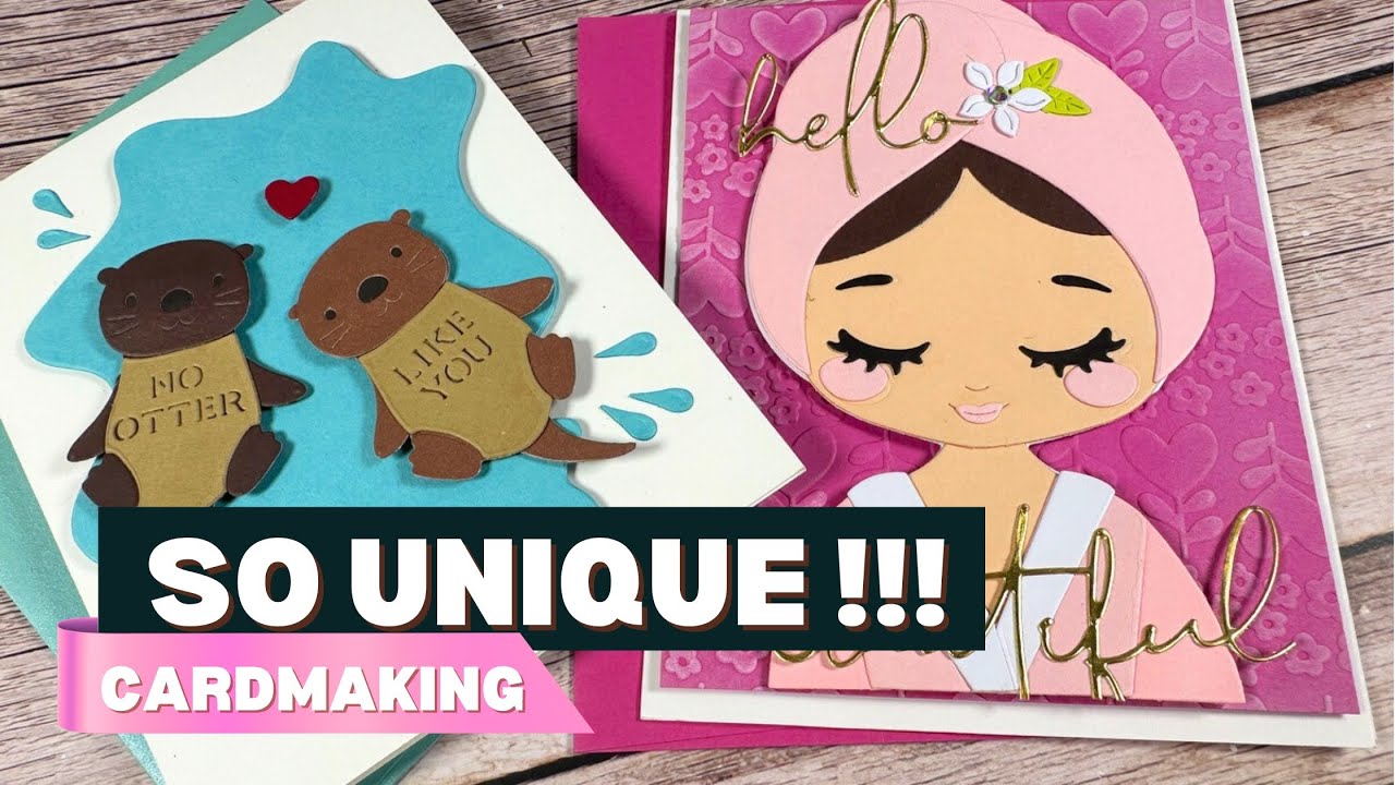 Кто любит вырезать фигурки с помощью штампов?! Давайте сделаем две открытки!