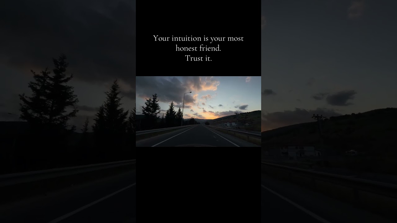 #trustyourintuition #gutfeeling #sunsetdrive #lifequotes