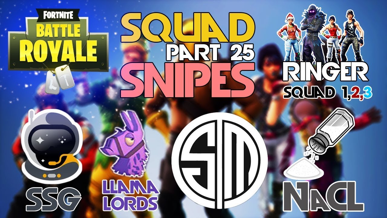 TSM, Llama Lords, SSG, NaCL, Ringer 1,2,3 🥊Squad Snipe🥊 Part 25 (Fortnite)