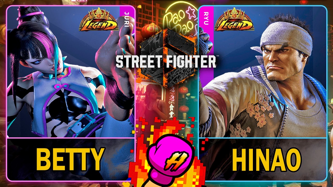 SF6 Бетти (JURI) против Хинао (RYU)🥊Street Fighter 6🥊Sto6🥊4K 60ᶠᵖˢ