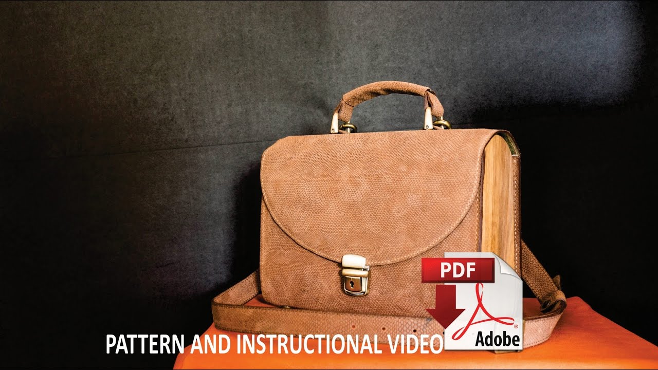 How to make a leather bag with wooden sides