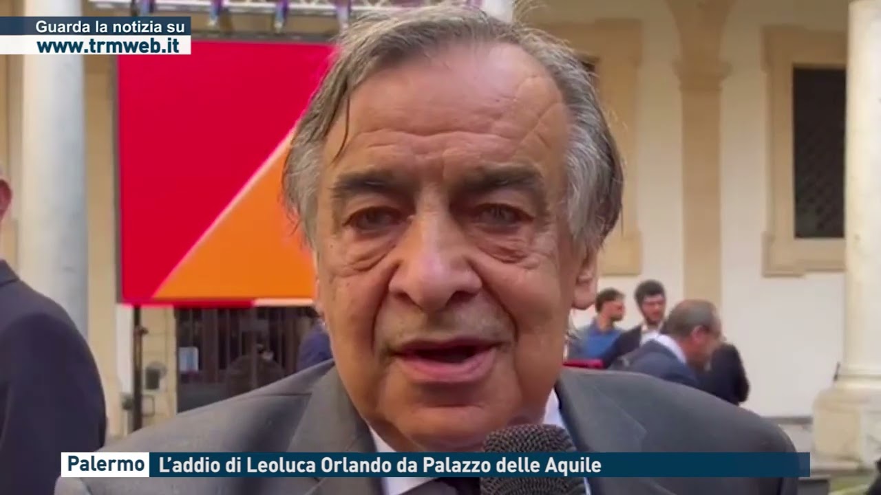Palermo. L'addio di Leoluca Orlando da Palazzo delle Aquile