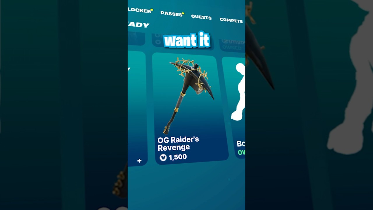 Моя самая редкая кирка в Fortnite..