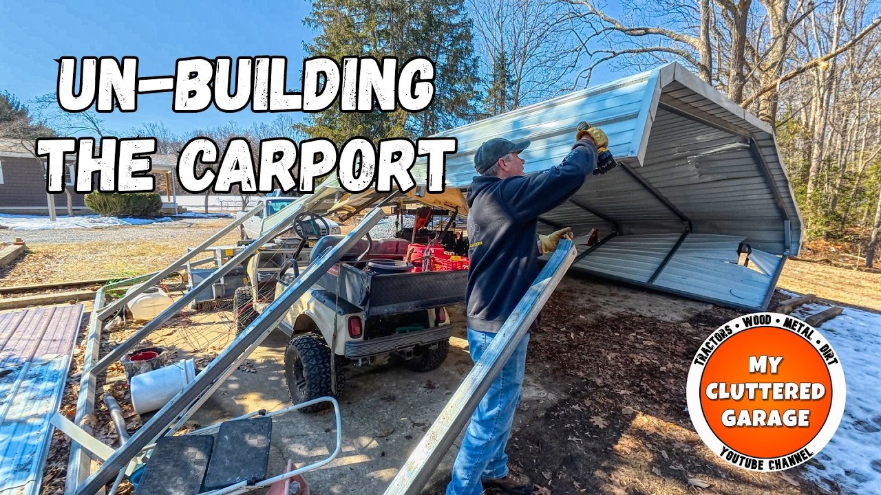 Time to clean up the collapsed carport