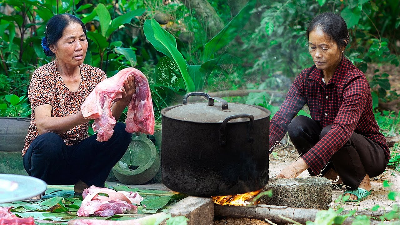 Thịt một con lợn sạch to đùng, cả xóm đến ăn đụng I Ẩm Thực Mẹ Làm @滇西小哥 Dianxi Xiaoge @Kənd Həyatı​