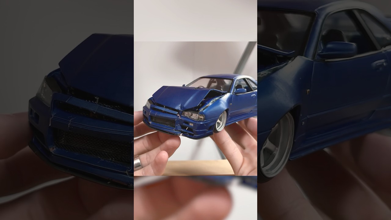 RC Nissan GTR Crash test vs Real Nissan GTR