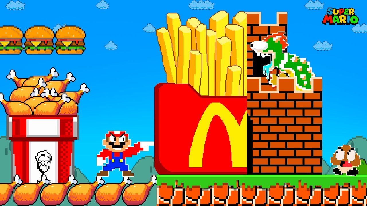 Mario Wonder but Every Seed Makes Mario Touches  Become to MCDonald
