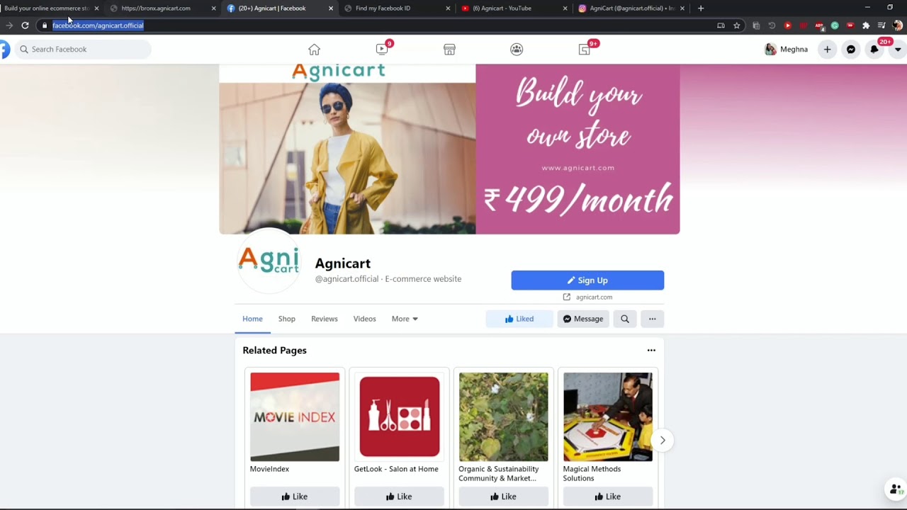 Configure Social Media Settings to Agnicart Powered eCommerce website