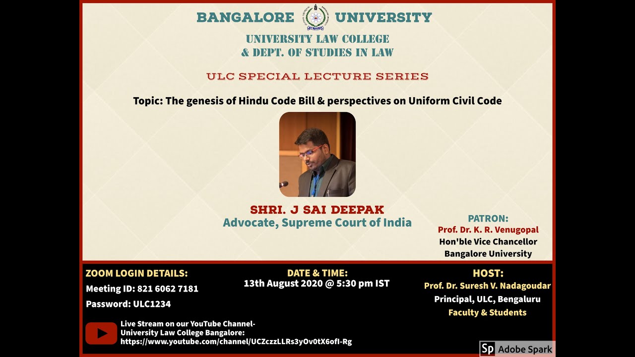 ULC Special Lecture- Shri. J Sai Deepak on 
