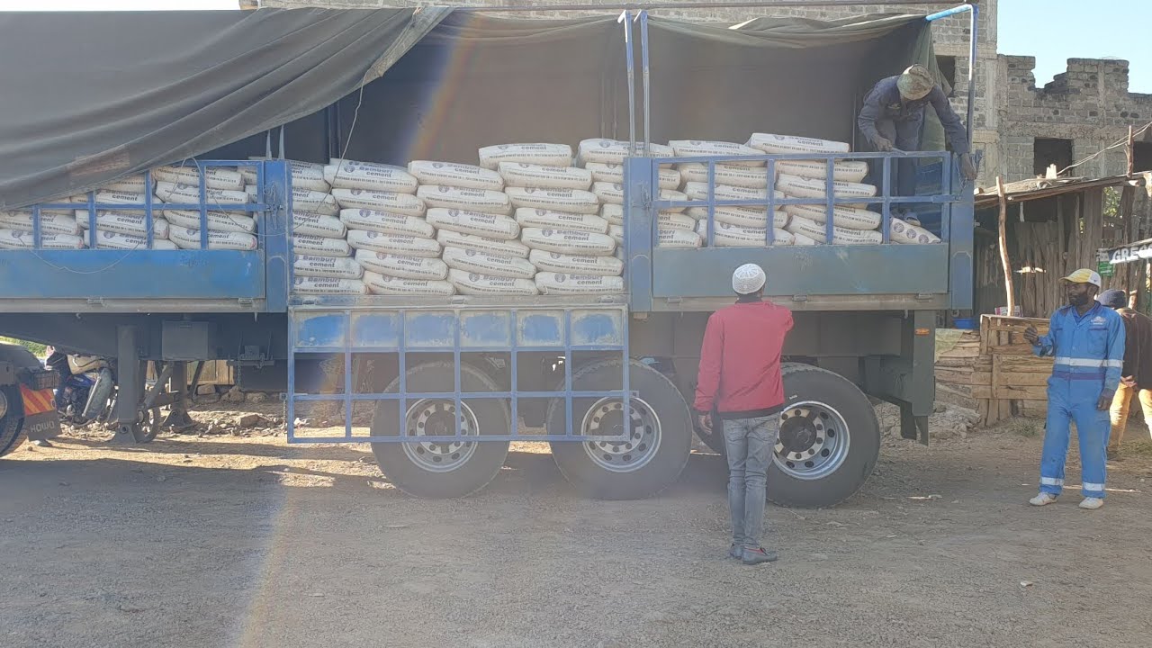 Off Loading Building Materials Early Morning