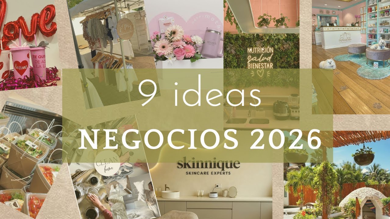 9 ideas para negocios 2026 👉🏼SIN INVERTIR DEMASIADO 👈🏼