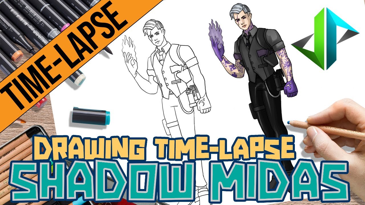[DRAWPEDIA] TIME-LAPSE SHADOW MIDAS from FORTNITE - SPEED DRAWING