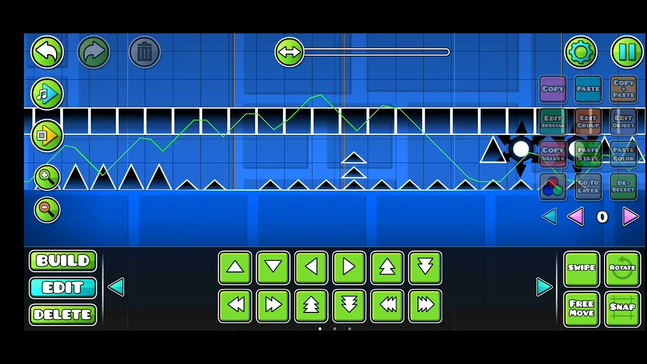 I am making an almost impossible level in geometry dash l