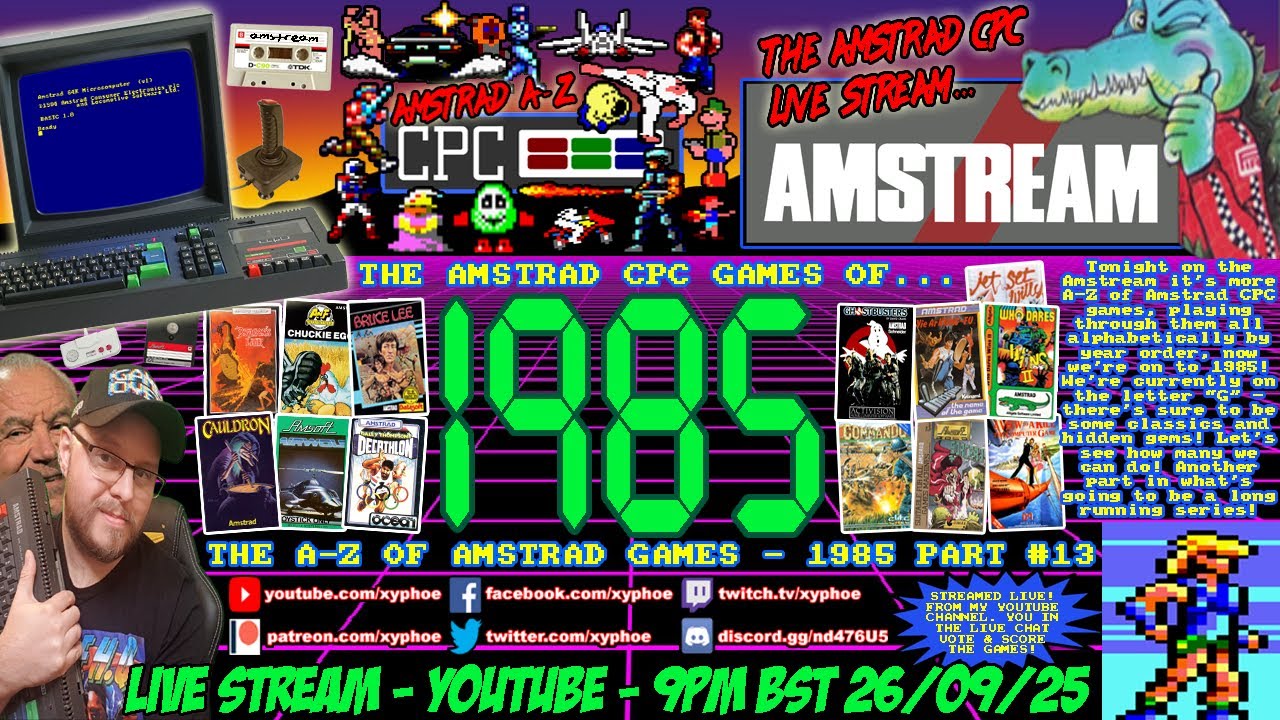 [AMSTRAD CPC] ⚡️AMSTREAM 🕹️ The A-Z Of Amstrad CPC Games - ⭐️1985⭐️ Part #13 Letter 'G' & 'H' Games!