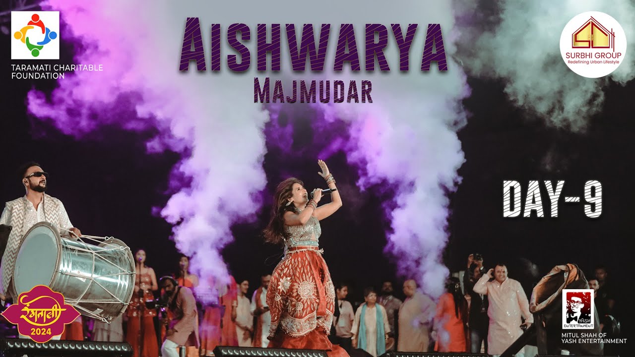 Aishwarya Majmudar || Rangtaali 2024 || Garba Mahotsav || Day - 9 || Borivali West || MHB Colony ||