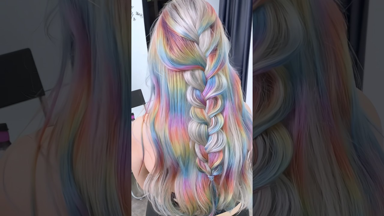 Iridescent Rainbow #hairtransformation #hairdresser