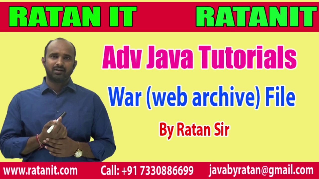 Adv java Tutorials || War (Web Archieve) File || By Rtan Sir