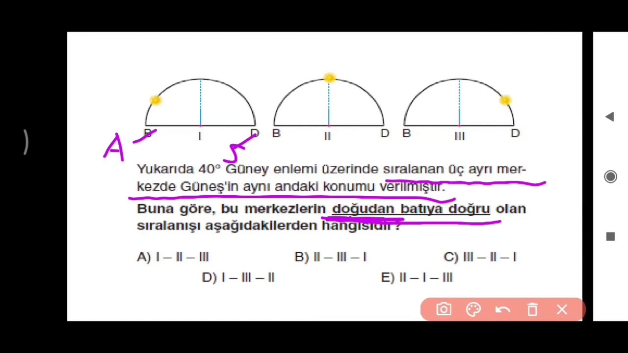 Güneş'in Ufuk Düzlemi Üzerindeki Konumuna Bakarak Yorum Yapma