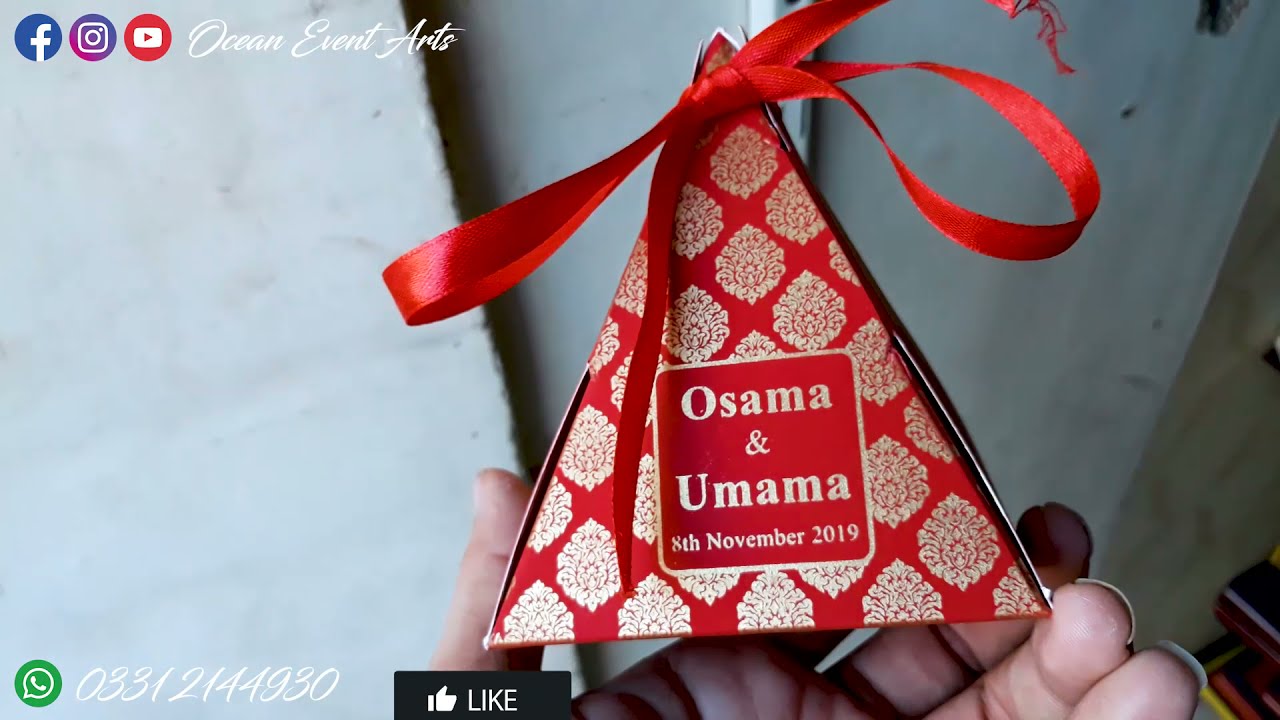 Nikah Bid Box Triangle Box | Card Box | Oceaneventarts