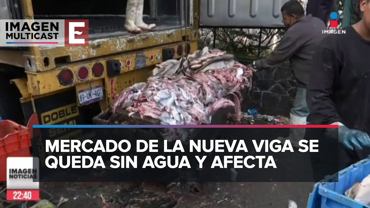 Comerciantes de La Nueva Viga: sin agua y rodeados de basura