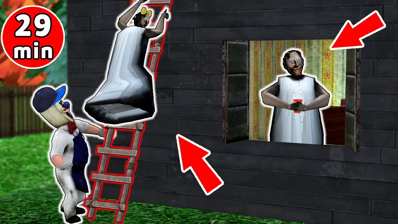 4 ways to get into Granny's house - funny horror animation (30 mins of fun)