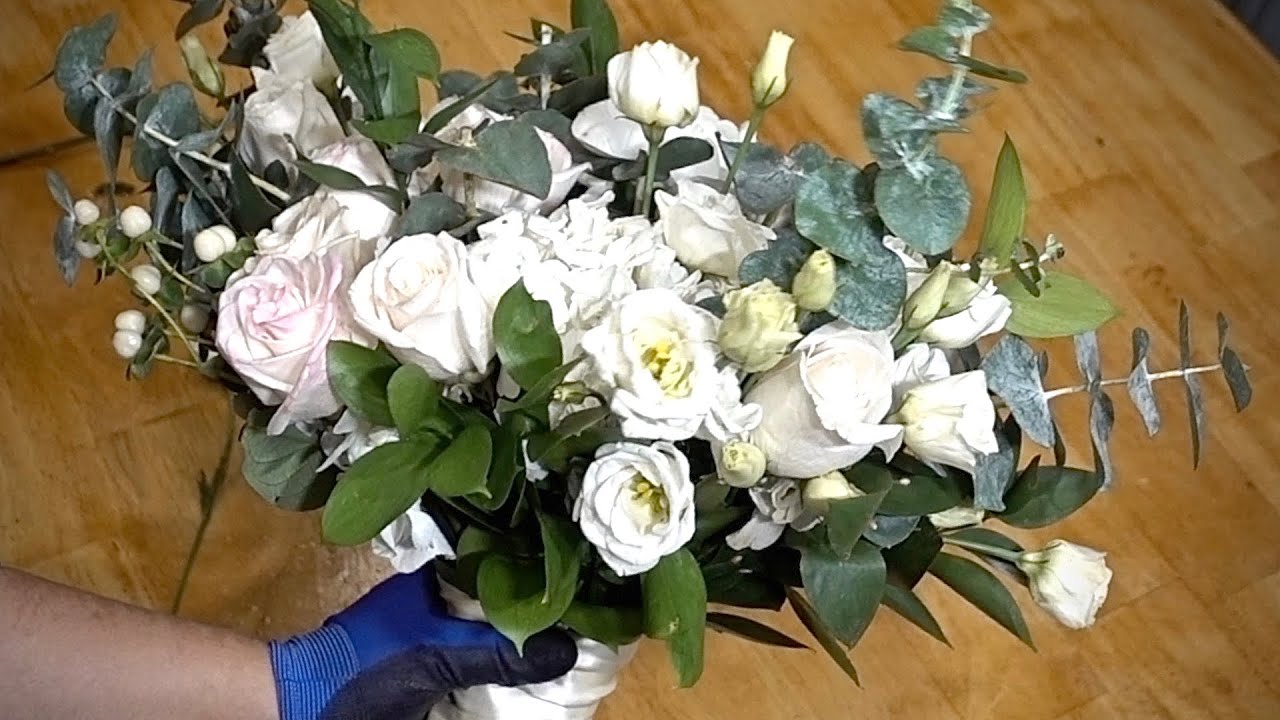 Organic Greenery Wedding Bridal Bouquet | DIY Tutorial