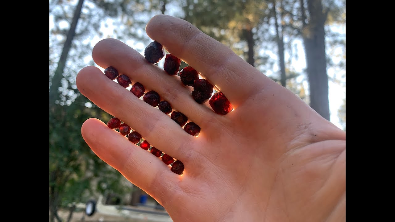 Digging For Beautiful Red Garnet Crystals