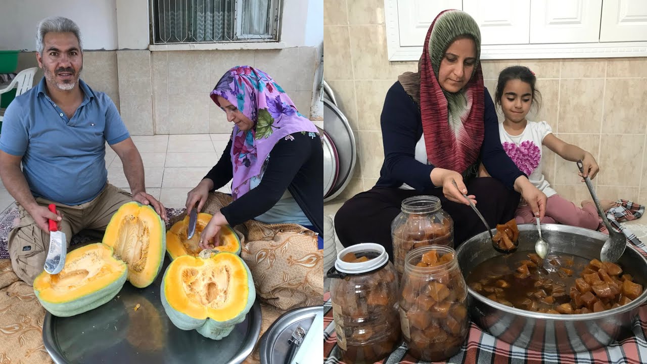 Kıtır Kıtır Kabak Tatlısı Bahçemizin Organik Kabağından Köyde Yaşam😍