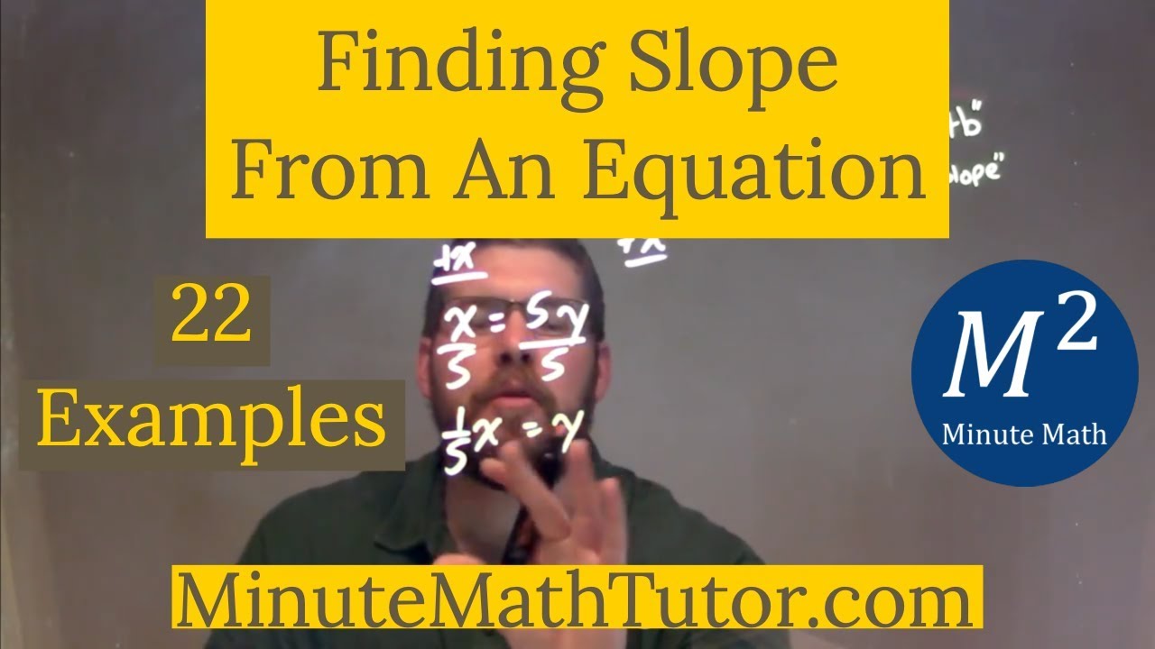 Finding Slope From An Equation | 22 Examples