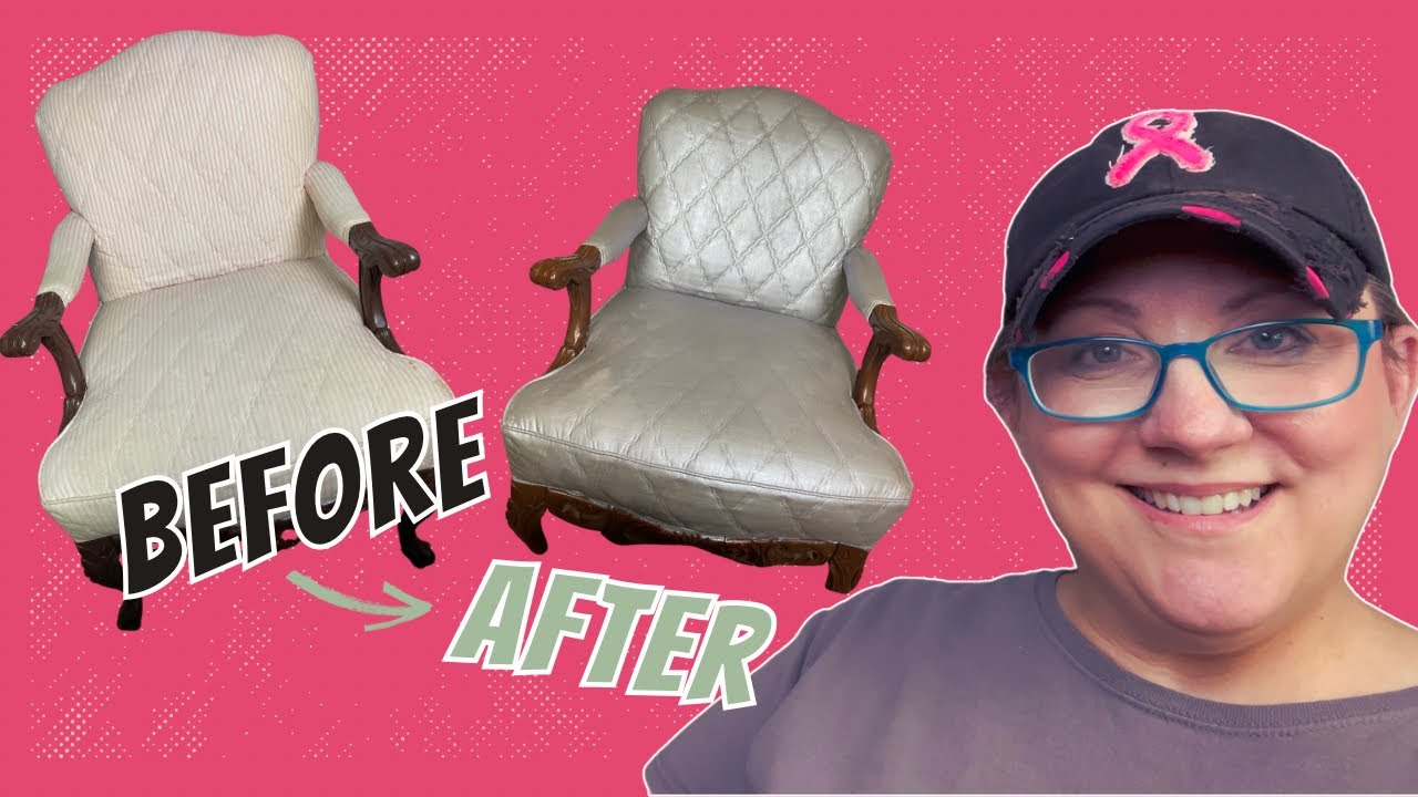 Painted Fabric Chair Makeover with Jacquard Lumière | DIY Upholstery Transformation!