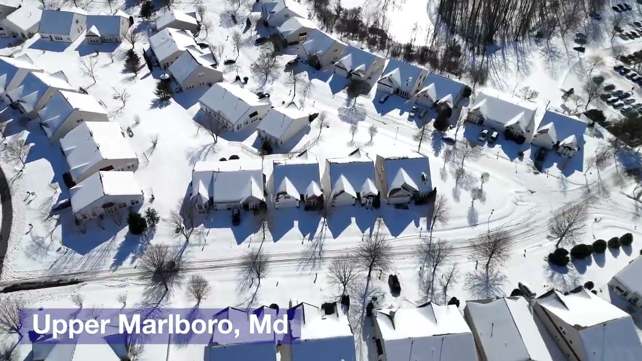 UPPER MARLBORO POST SNOW STORM DRONE FOOTAGE