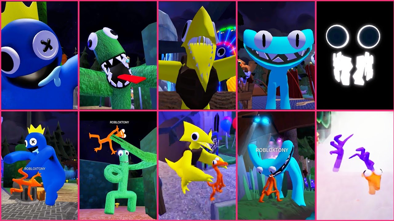 What if when orange jumpscare vs all rainbow friends 
