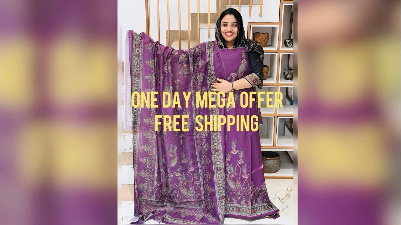 MEGA OFFER…PRICE:1290…FREE SHIPPING…UNSTITCHED SUITS…NO RETURN…KOODU…FOR BOOKING:6282154708…