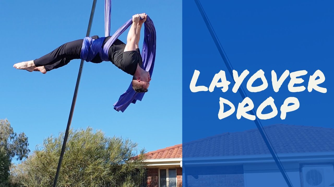 LAYOVER DROP AERIAL SILKS TUTORIAL | How to do a pencil drop on Aerial Silks