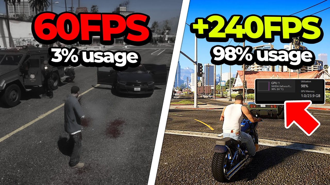 How to Fix LOW GPU USAGE in GTA FiveM - Fix Stutters & FPS Drops While Driving